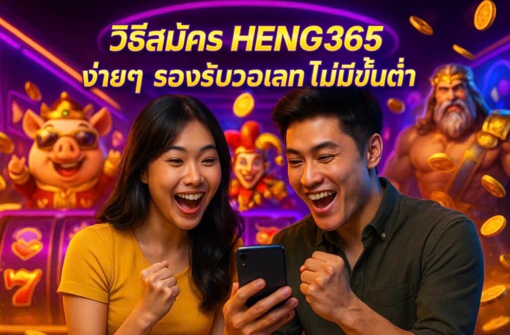วิธีสมัคร HENG365 ง่ายๆ รองรับวอเลท ไม่มีขั้นต่ำ